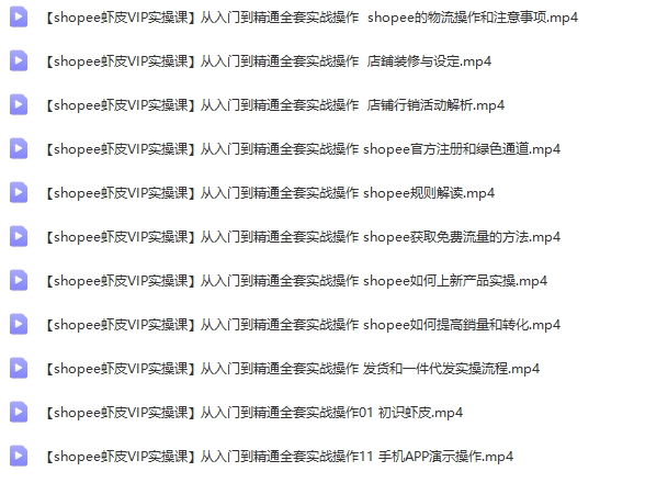 Shopee运营系列教程【Ae-0005】